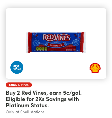 Buy 2 Red Vines, Earn 5¢/gal