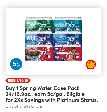 Buy 1 Case Pack 24/16.9oz., Earn 5¢/Gal