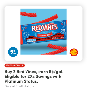 Buy 2 Red Vines, Earn 5¢/Gal