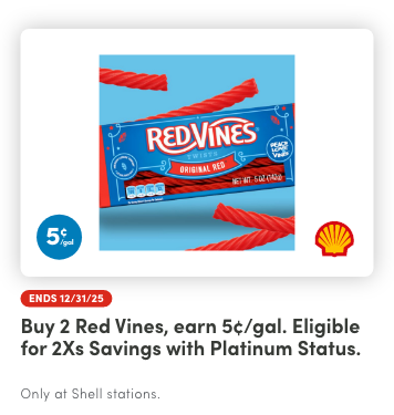 Buy 2 Red Vines, Earn 5¢/Gal